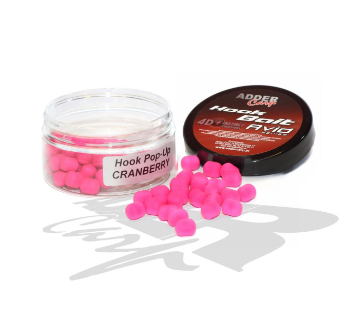 Бойлы Adder Carp Hook Boilies Avid Pop-Up Dumbell 8/10 mm Cranberry / Клюква