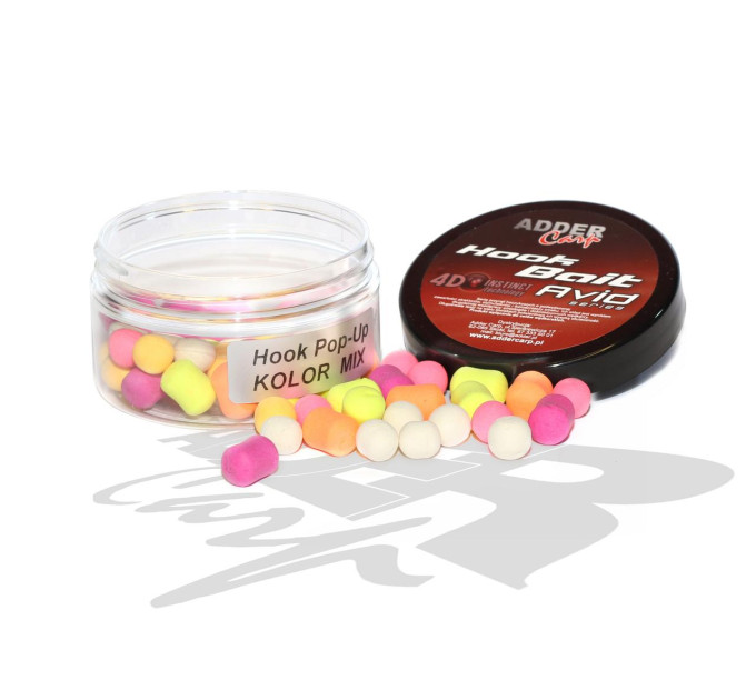 Бойлы Adder Carp Hook Boilies Avid Pop-Up Dumbell 8/10 mm Color MIX / Колор микс