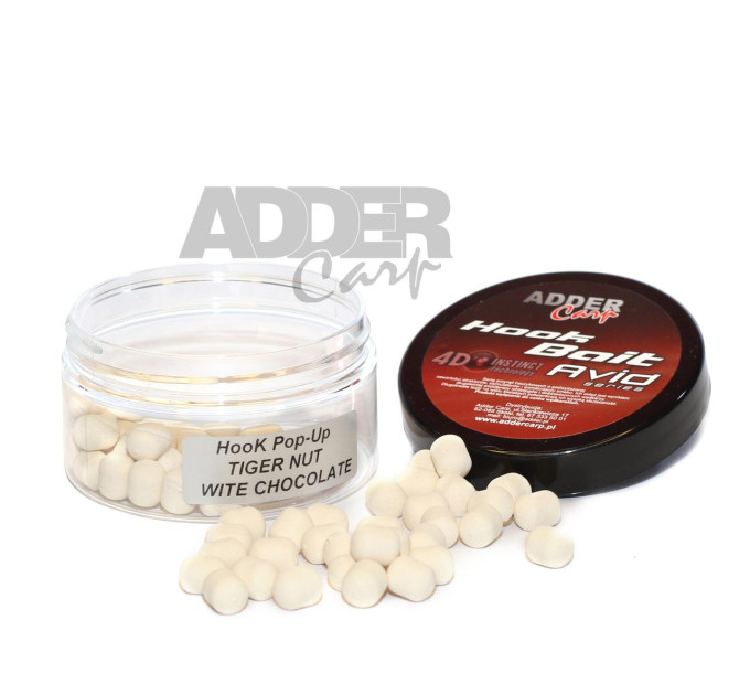 Бойлы Adder Carp Hook Boilies Avid Pop-Up Dumbell 8/10 mm Tiger Net - White Chokolate