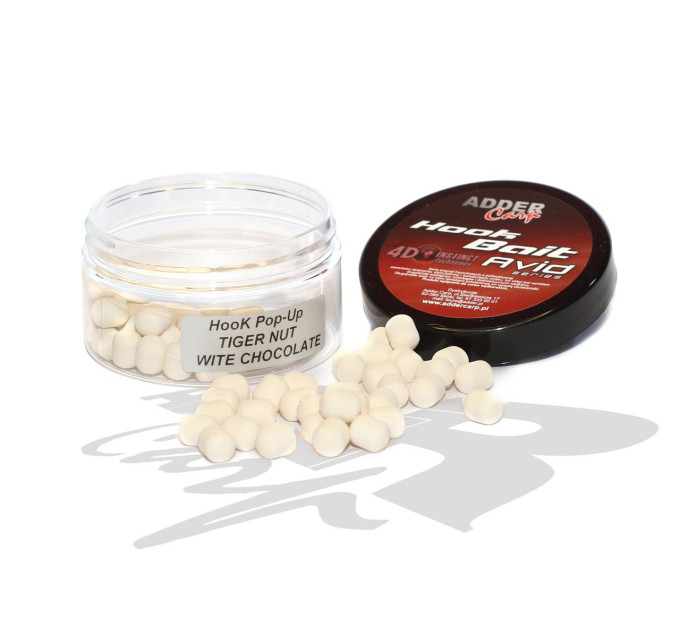 Бойлы Adder Carp Hook Boilies Avid Pop-Up Dumbell 8/10 mm Tiger Net - White Chokolate