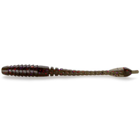 Силікон FishUp ARW Worm 2" (12pcs.), #050 - Green Pumpkin Brown/Red & Purple