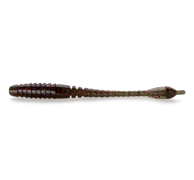 Силікон FishUp ARW Worm 2" (12pcs.), #050 - Green Pumpkin Brown/Red & Purple