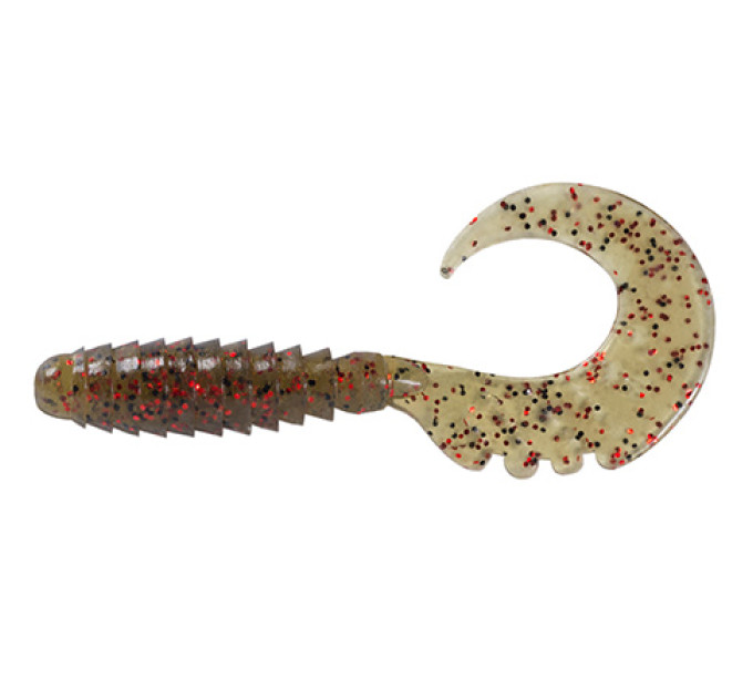 Силікон FishUp Fancy Grub 2" (10pcs.), #045 - Green Pumpkin/Red & Black