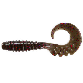 Силикон FishUp Fancy Grub 2.5" (10pcs.), #050 - Green Pumpkin Brown/Red & Purple