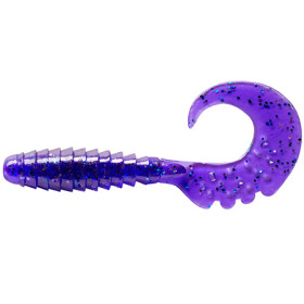 Силикон FishUp Fancy Grub 2.5" (10pcs.), #060 - Dark Violet/Peacock & Silver