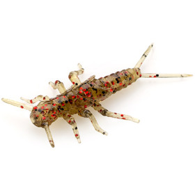 Силикон FishUp Stonefly 0.75" (12pcs.), #045 - Green Pumpkin/Red & Black