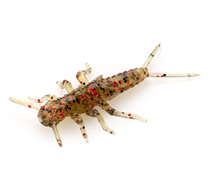 Силикон FishUp Stonefly 0.75" (12pcs.), #045 - Green Pumpkin/Red & Black