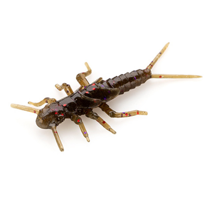 Силикон FishUp Stonefly 0.75" (12pcs.), #050 - Green Pumpkin Brown/Red & Purple