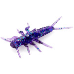 Силикон FishUp Stonefly 0.75" (12pcs.), #060 - Dark Violet/Peacock & Silver