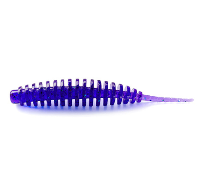 Силикон FishUp Tanta 1" (12pcs.), #060 - Dark Violet/Peacock & Silver