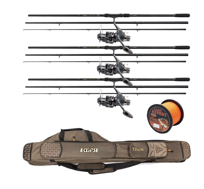 ECLIPSE AVALON CARP 3.9m + BLACK CARP 6000 + DISCOVERY ORANGE 0.40mm + ECLIPSE 1050F + ECLIPSE SBY2