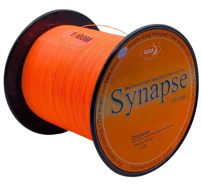 Волосінь Katran Synapse Orange 1000m (orange) 0.331mm 16.55lb/7.50kg
