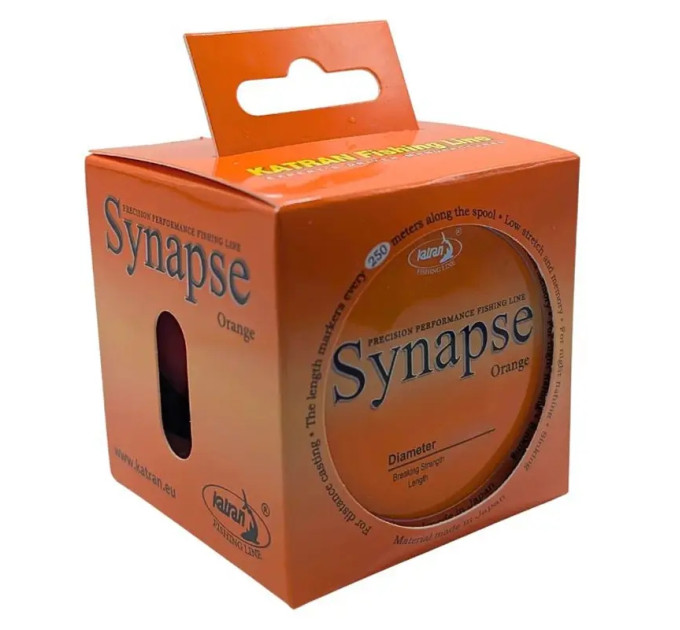 Волосінь Katran Synapse Orange 1000m (orange) 0.331mm 16.55lb/7.50kg