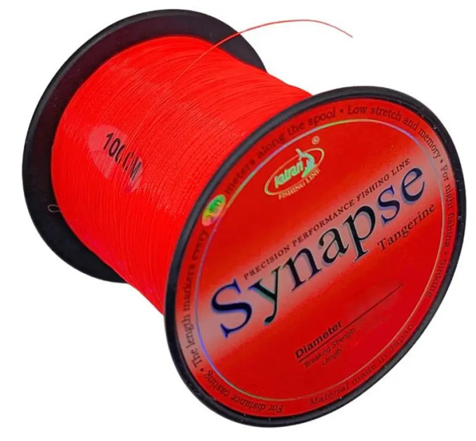 Волосінь Katran Synapse Tangerine 1000m (red-orange) 0.331mm 16.55lb/7.50kg