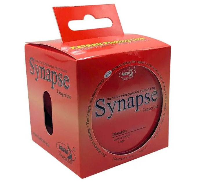 Волосінь Katran Synapse Tangerine 1000m (red-orange) 0.331mm 16.55lb/7.50kg