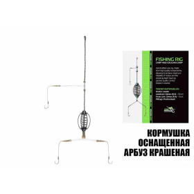 Проф Монтаж годівниця оснащена кавун фарбований 40г Hook №8 Проф Монтаж годівниця оснащена кавун фарбований 40г Hook №8