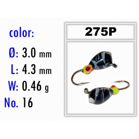 Мормышка Bravo Fishing 1130-275P Капля с ушком крашеная 3,0 мм 0,46 гр. 275P с фосфором