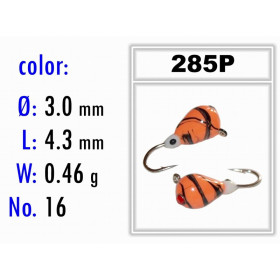 Мормышка Bravo Fishing 1130-278P Капля с ушком крашеная 3,0 мм 0,46 гр. 285P с фосфором