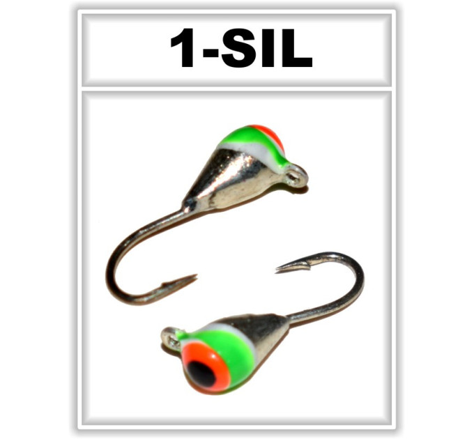 Мормышка Bravo Fishing 1140-1-SIL Капля с ушком крашеная 4,0 мм 1,46 гр. SIL