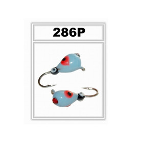 Мормышка Bravo Fishing 1140-286Р Капля с ушком крашеная 4,0 мм 1,05 гр. 286Р з фосфором и камнем