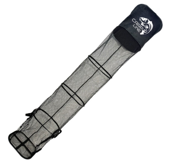 Садок Carp Line Black 2.5м черные алюминиевые кольца, черная прорезиненная сетка, колышек + чехол