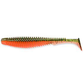 Силикон FishUp U-Shad 4" (8pcs.), #205 - Watermelon/Orange (UV)