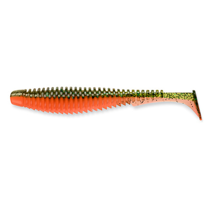 Силікон FishUp U-Shad 4" (8pcs.), #205 - Watermelon/Orange (UV)