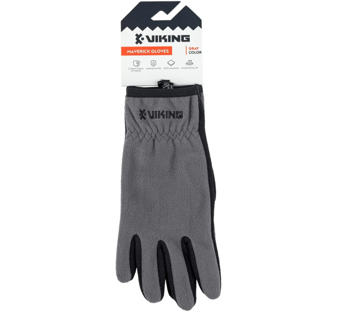 Перчатки Viking Fishing Maverick Gloves L (fleece) classic к:grey-graphite