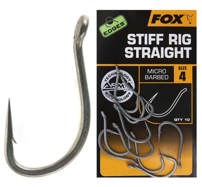Крючок FOX Edges Armapoint Stiff Rig Straight №4