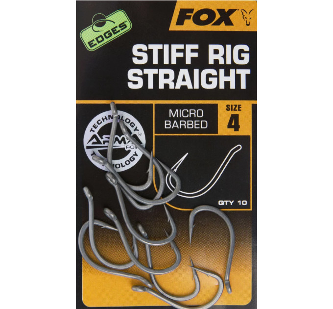 Крючок FOX Edges Armapoint Stiff Rig Straight №4