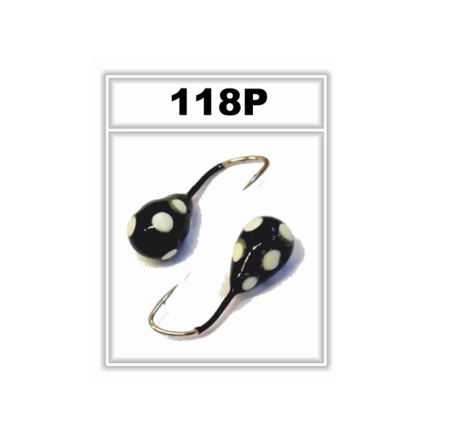 Мормышка Bravo Fishing 1535-118P Чесночинка с отверстием крашеная 3,5 мм 0,83 гр. 118P