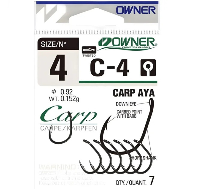Крючок OWNER Carp Aya C4-53264 №06