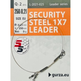 Поводок GURZA Security Steel Leader 1x7 0.24mm 25 см (2шт)