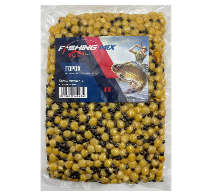 Зерносмесь FISHING MIX горох натуральный с коноплей 400 гр
