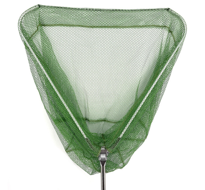 Подсак BREEZE CS-280230-JW треугольный 80см, зеленая прорезиненная сетка, круглая метал телескоп ручка