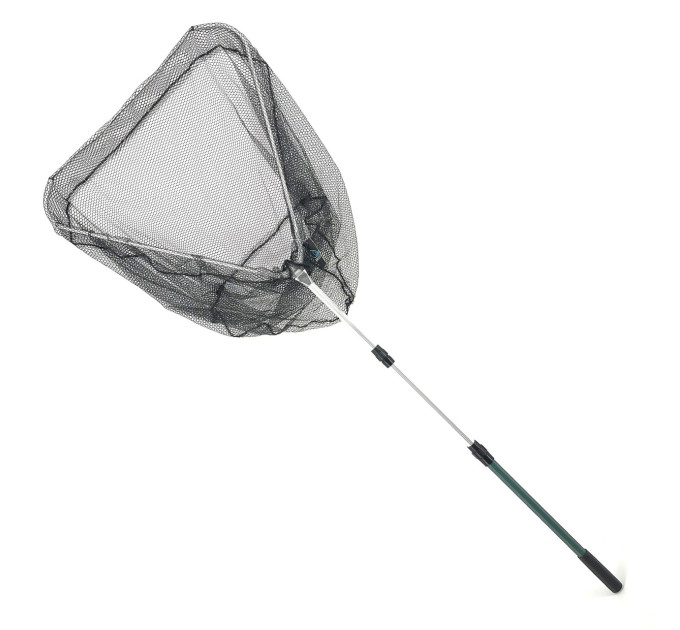 Подсак BREEZE CS-360210-JW треугольный 60см, черная прорезиненная сетка, зеленая телескоп ручка