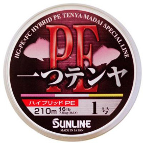 Шнур SUNLINE Hitotsu Tenya PE 210m #0.6/0.145mm 10lb/4.2kg