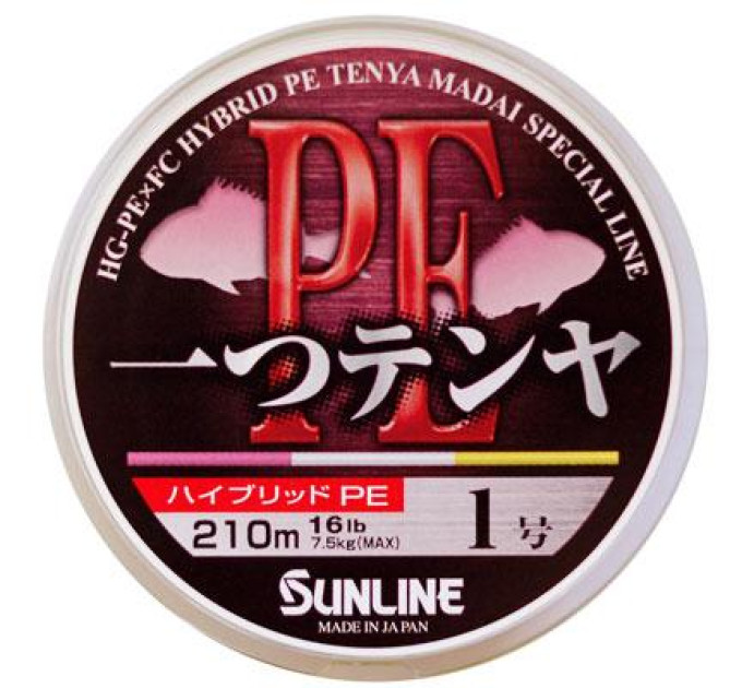 Шнур SUNLINE Hitotsu Tenya PE 210m #0.6/0.145mm 10lb/4.2kg