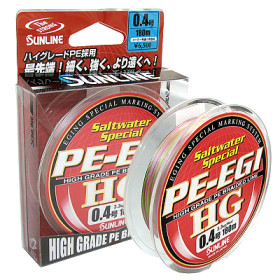 Шнур SUNLINE PE EGI HG 180m #0.6/0.128mm 12lb/4.2kg