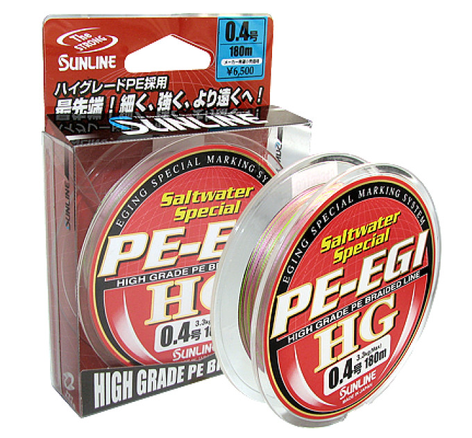 Шнур SUNLINE PE EGI HG 180m #0.6/0.128mm 12lb/4.2kg