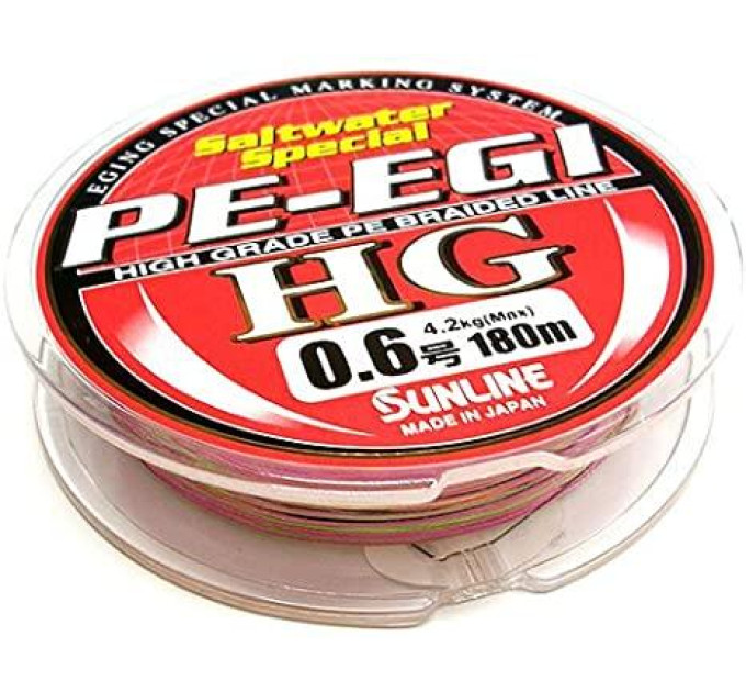 Шнур SUNLINE PE EGI HG 180m #0.6/0.128mm 12lb/4.2kg