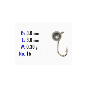 Мормышка Bravo Fishing 2830-MIX Шар с ушком крашеная 3,0 мм 0,30 гр. MIX