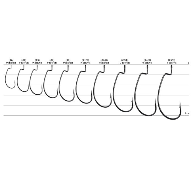 Гачок Decoy Worm17 Kg Hook #1/0 (9 шт/уп)