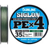 Шнур SUNLINE Siglon PE Х4 300m темно-зеленый #3.0/0.296mm 50lb/22.0kg