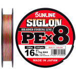 Шнур SUNLINE Siglon PE Х8 150m мультиколор #1.0/0.171mm 16lb/7.7kg