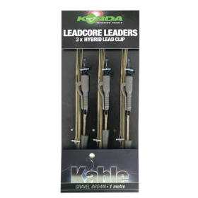 Korda Leadcore leader Lead Clip Weed / Silt 3 ps