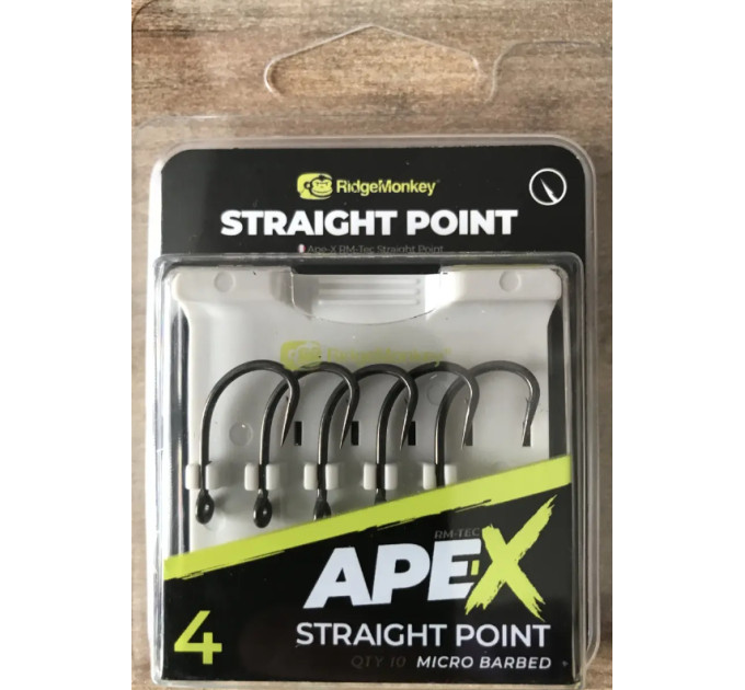 Крючок RidgeMonkey Ape-X Straight Point Barbed №6