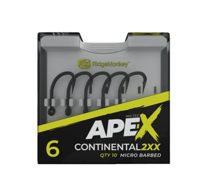 Крючок RidgeMonkey Ape-X Continental 2XX Barbed №4