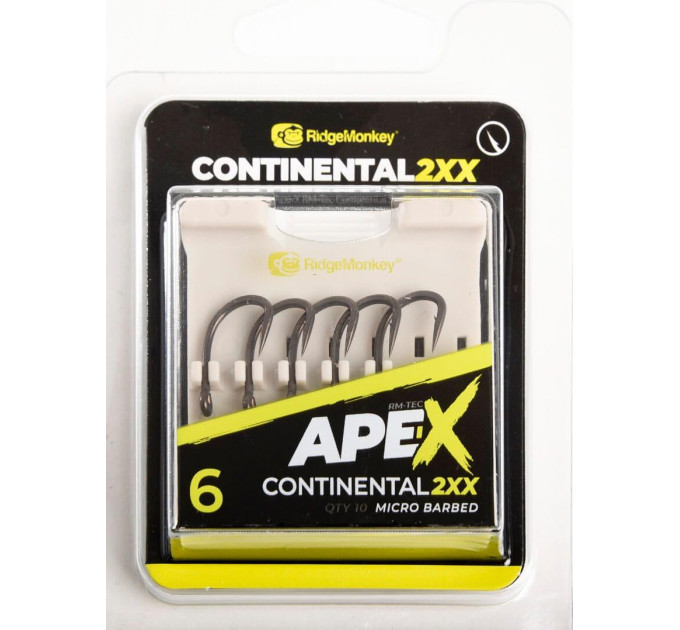 Крючок RidgeMonkey Ape-X Continental 2XX Barbed №4