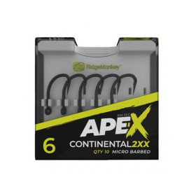 Крючок RidgeMonkey Ape-X Continental 2XX Barbed №6
